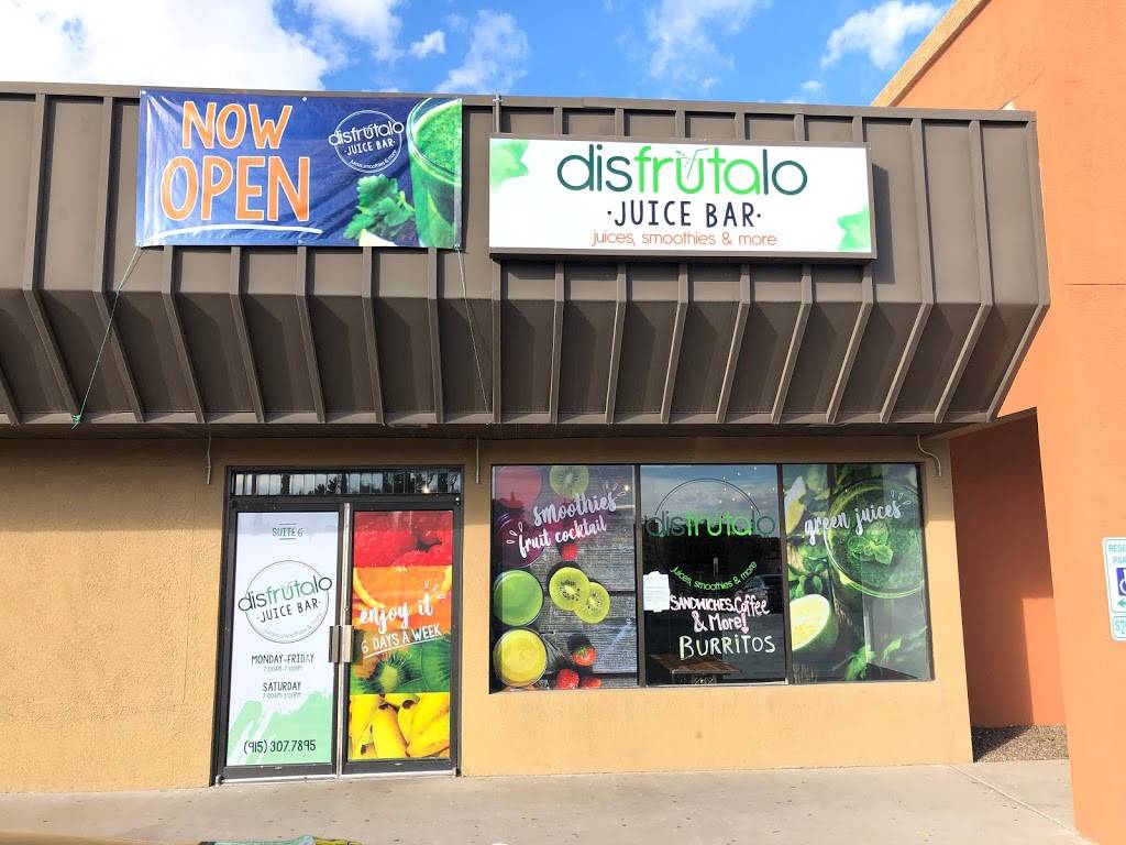Disfrutalo Juice Bar | meal takeaway | 2050 Trawood Dr #6, El Paso, TX 79935, USA | 9153077895 OR +1 915-307-7895