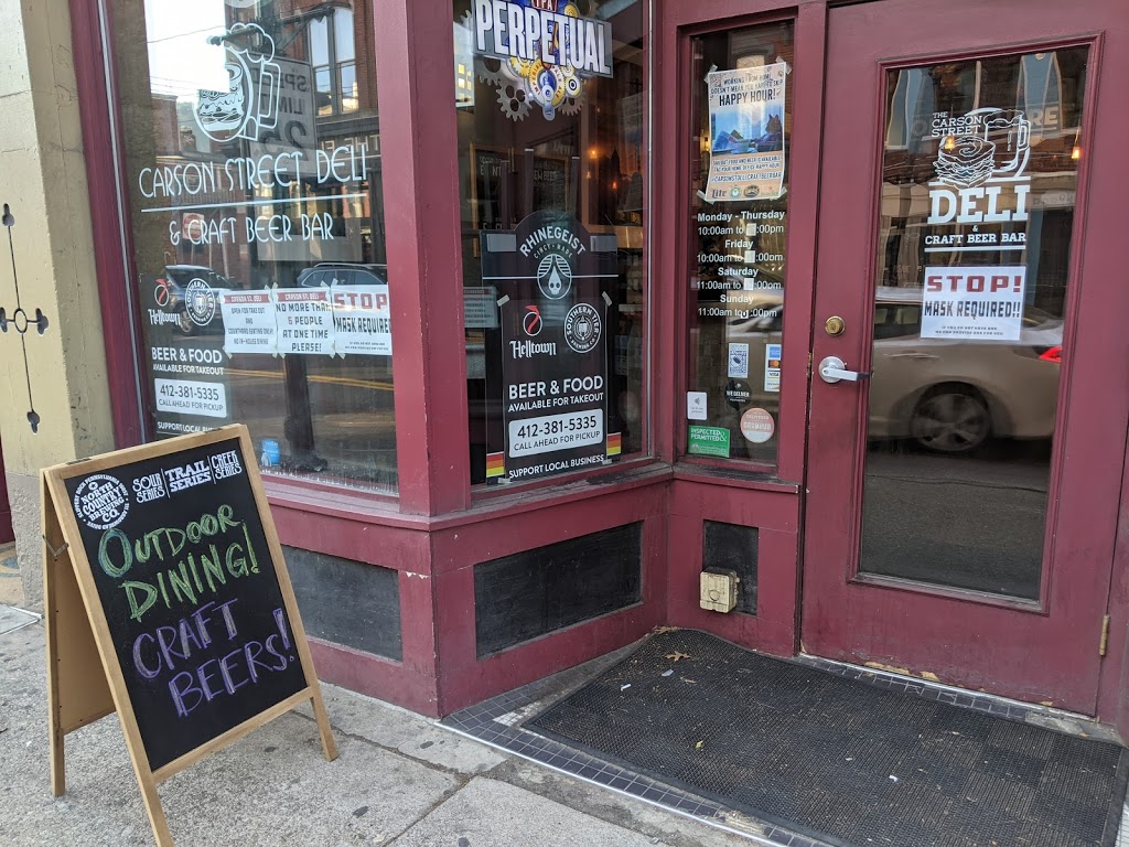 Carson Street Deli & Craft Beer Bar | meal takeaway | 1507 E Carson St, Pittsburgh, PA 15203, USA | 4123815335 OR +1 412-381-5335