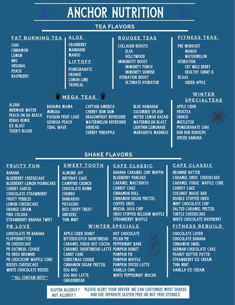 Anchor Nutrition | restaurant | 644 Metacom Ave, Warren, RI 02885, USA | 4015611200 OR +1 401-561-1200