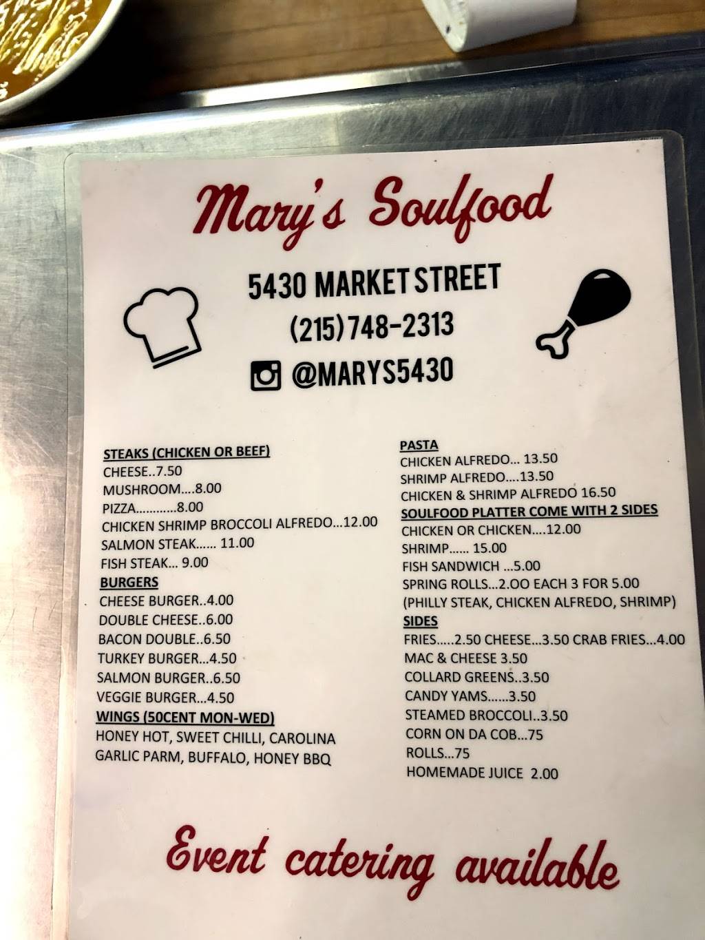 Marys Variety | restaurant | 5430 Market St, Philadelphia, PA 19139, USA | 2157482313 OR +1 215-748-2313