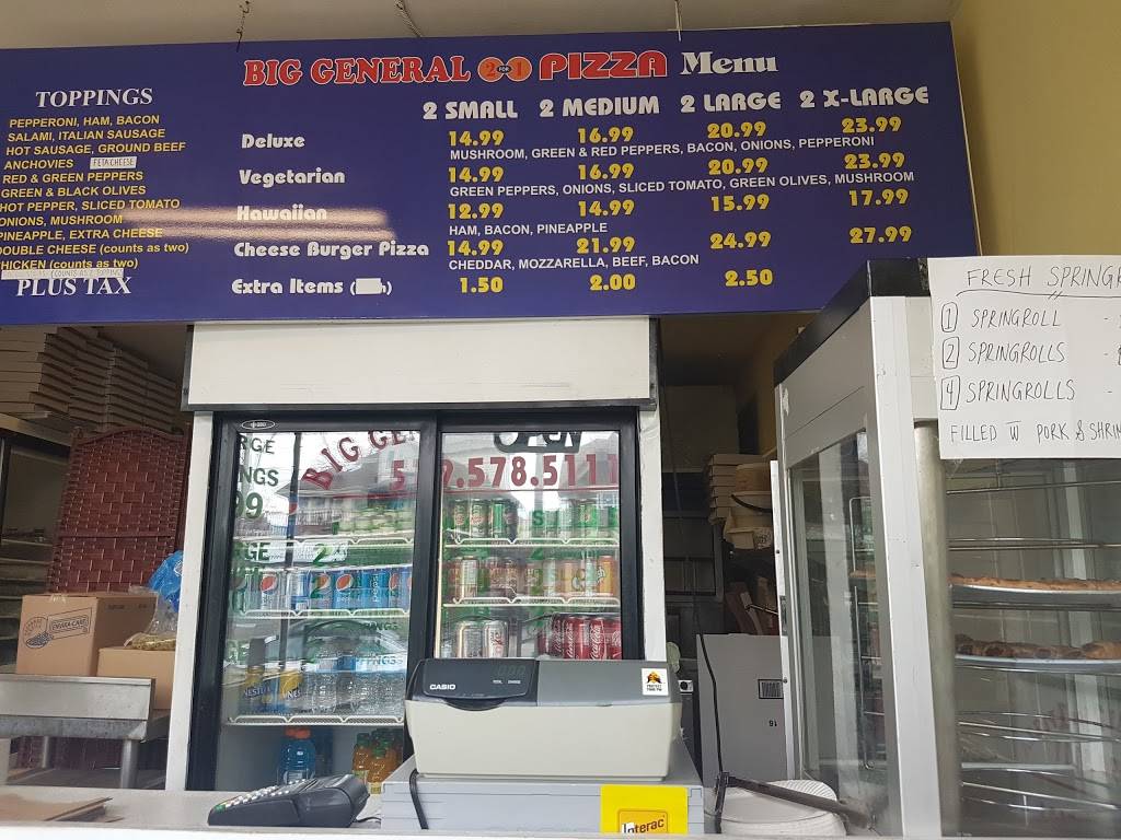 Big General 2 For 1 Pizza | restaurant | 564 King St E, Kitchener, ON N2G 2M1, Canada | 5195785111 OR +1 519-578-5111