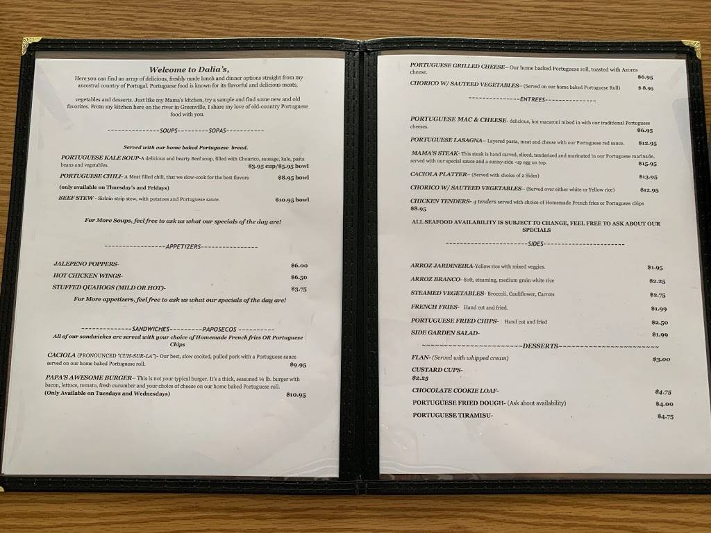 Dalias Place | restaurant | 50 Main St, Greenville, NH 03048, USA | 6038781256 OR +1 603-878-1256