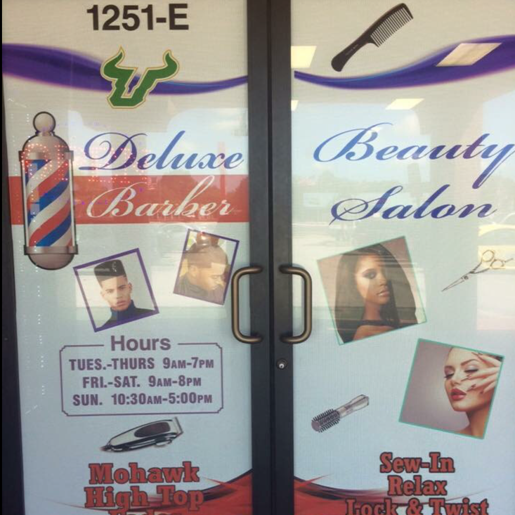 Deluxe Barber & Beauty Salon | restaurant | 1251 E Fowler Ave e, Tampa, FL 33612, USA | 8139712900 OR +1 813-971-2900
