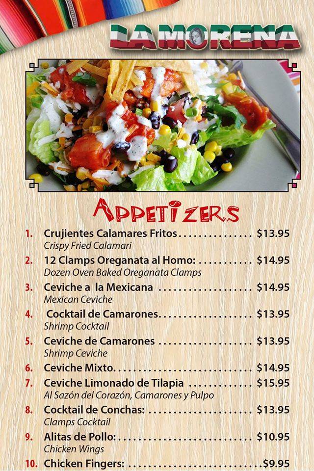 Mexican Food La Morena Restaurant East Northport NY | restaurant | 380 A Larkfield Rd, East Northport, NY 11731, USA | 6314895456 OR +1 631-489-5456