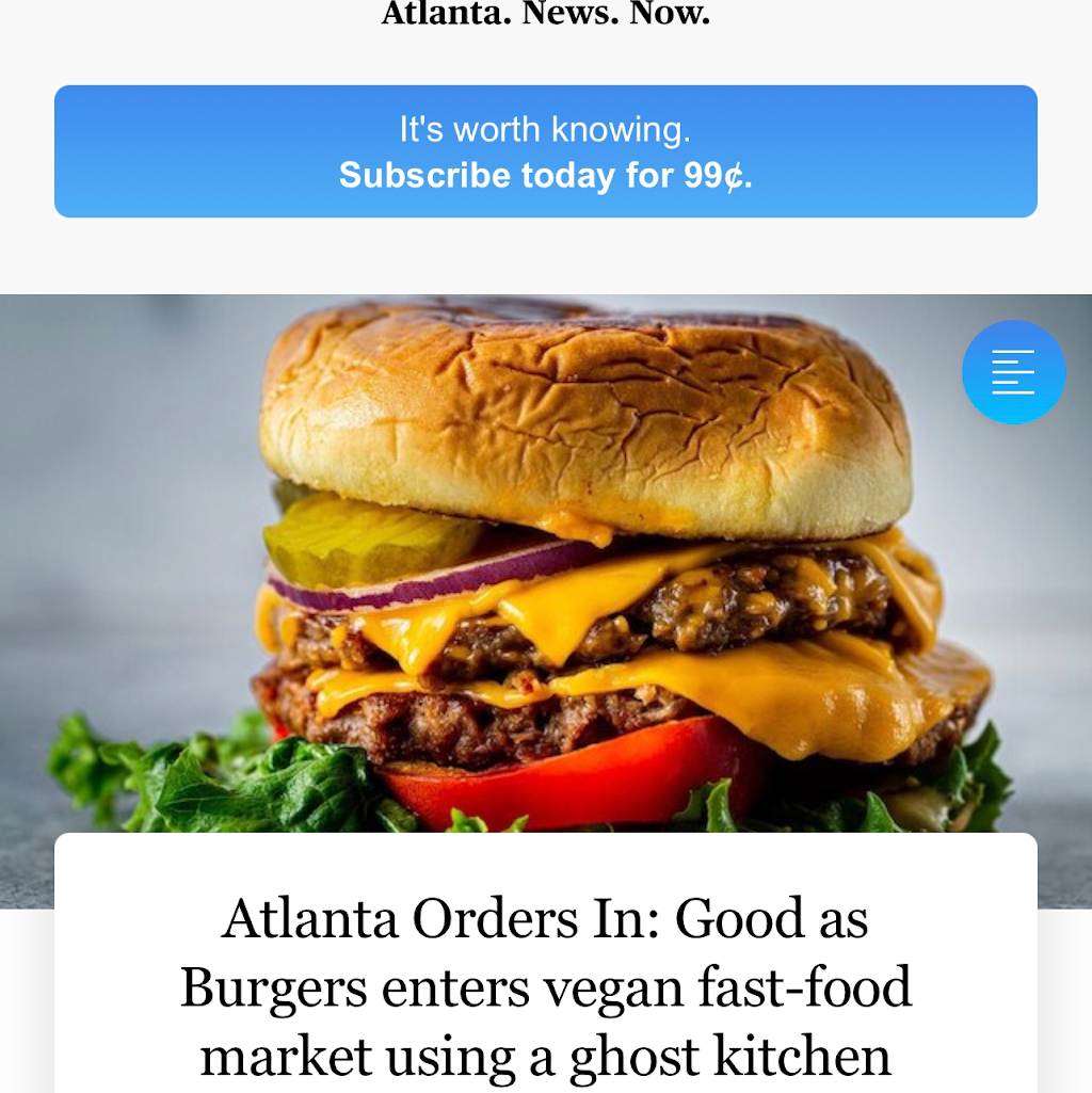 GOOD AS BURGERS | restaurant | 800 Forrest St NW, Atlanta, GA 30318, USA | 6786476997 OR +1 678-647-6997