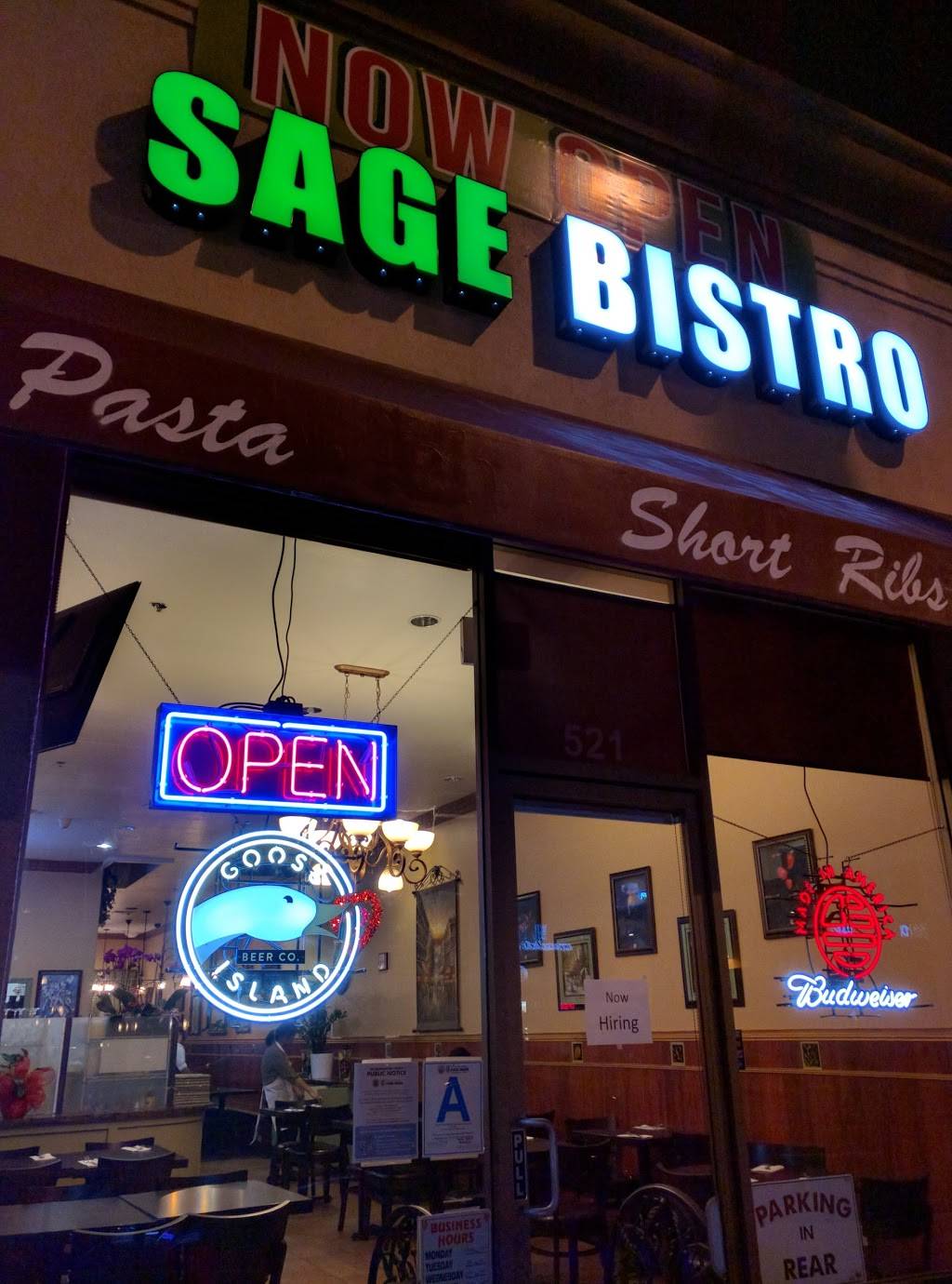 Sage Bistro | restaurant | 521 W Main St, Alhambra, CA 91801, USA | 6262898713 OR +1 626-289-8713