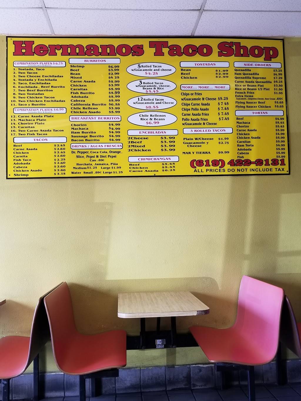Hermanos Taco Shop | restaurant | 1295 Broadway #206, Chula Vista, CA 91911, USA | 6194222131 OR +1 619-422-2131