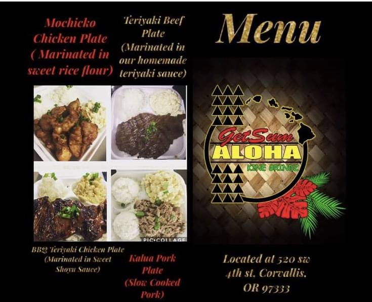 GetsumAloha Kine Grinds | restaurant | 520 SW 4th St, Corvallis, OR 97333, USA | 8087854612 OR +1 808-785-4612
