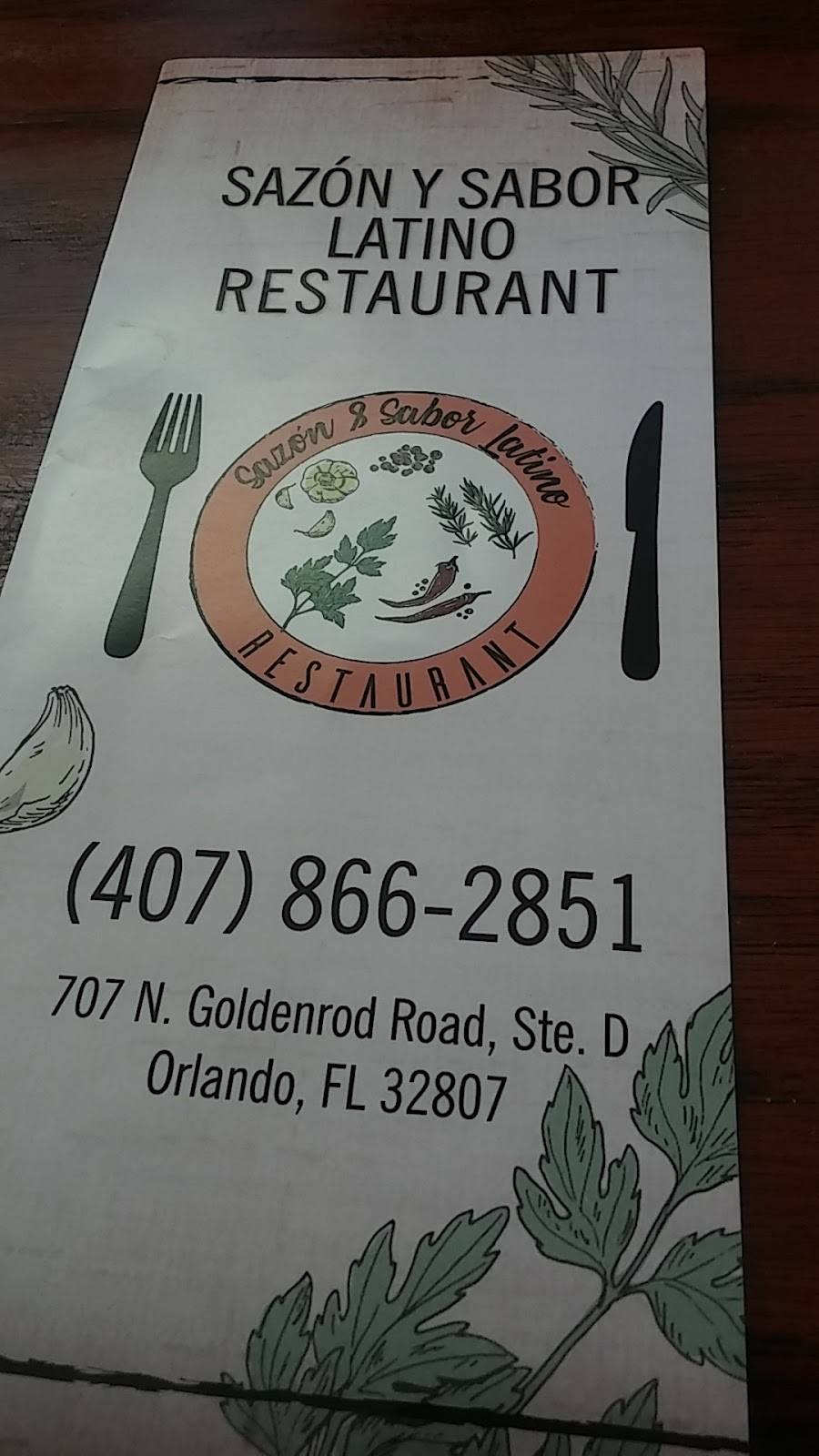 Sazon & sabor Latino Restaurant | restaurant | 707-D N Goldenrod Rd, Orlando, FL 32807, USA | 4078662851 OR +1 407-866-2851