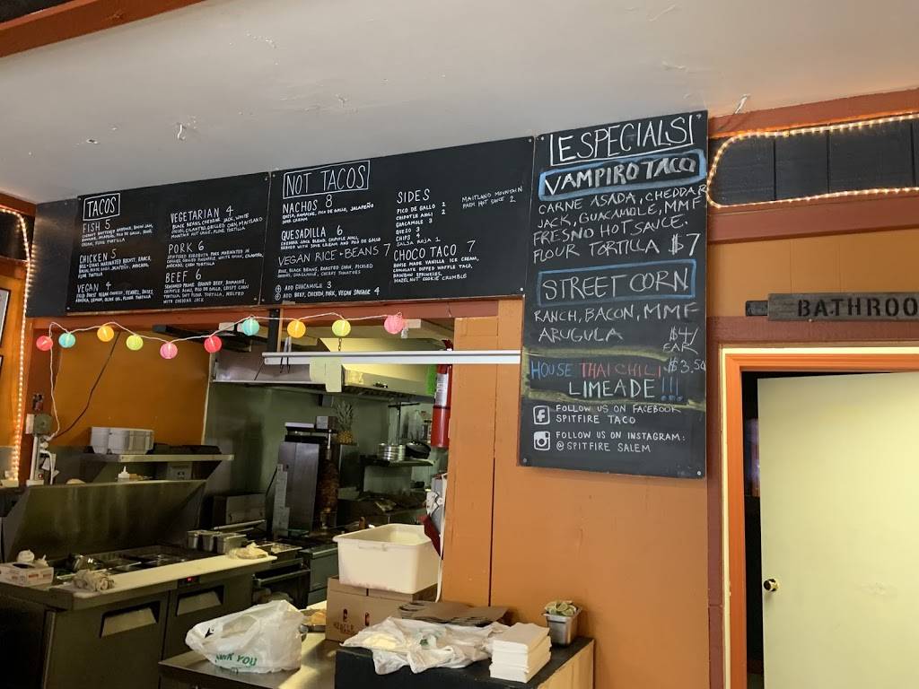 Spitfire Tacos | restaurant | 105 Lafayette St, Salem, MA 01970, USA | 9785944582 OR +1 978-594-4582