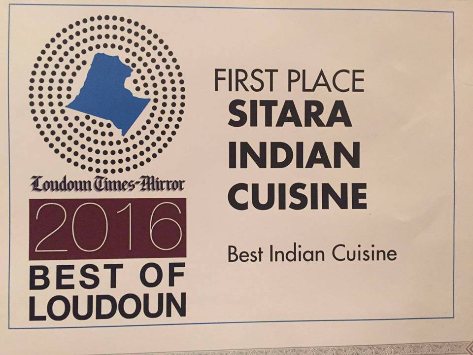 Sitara Indian Cuisine | restaurant | 44260 Ice Rink Plaza #120, Ashburn, VA 20147, USA | 5712919795 OR +1 571-291-9795
