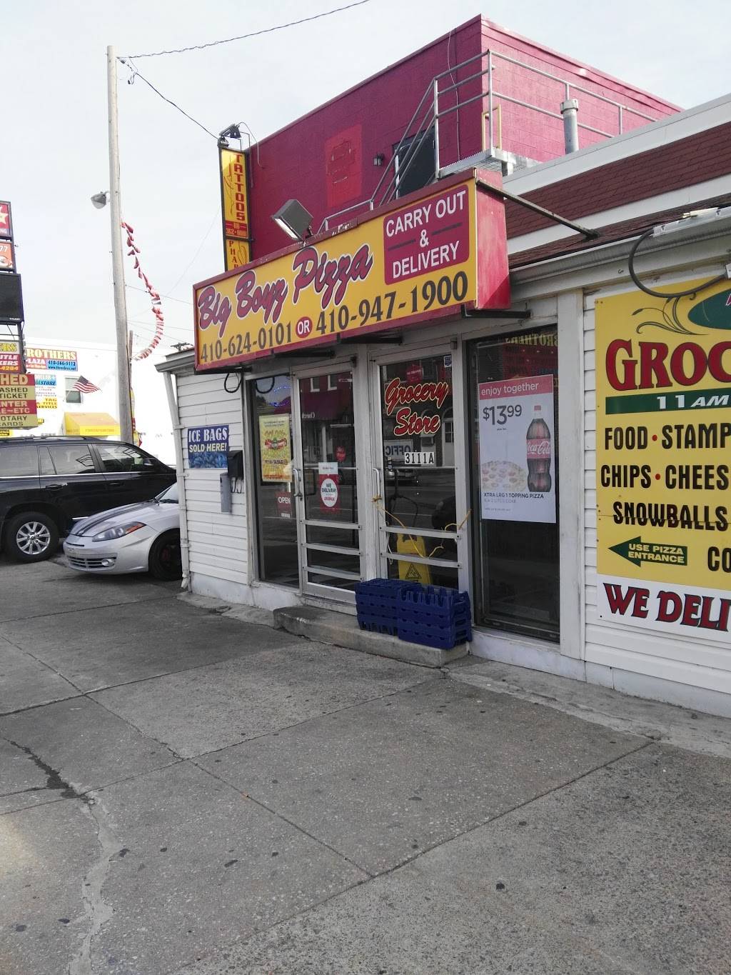 Big Boyz Pizza | restaurant | 3111 Frederick Ave, Baltimore, MD 21229, USA | 4106240101 OR +1 410-624-0101