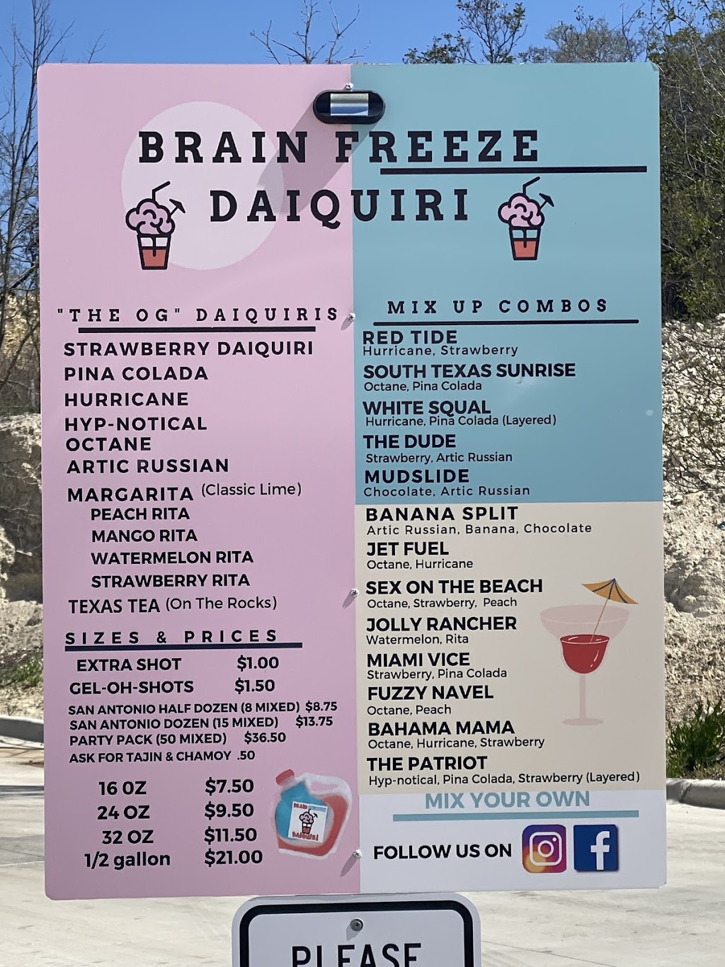 Brain Freeze Daiquiri | restaurant | 13762 Potranco Rd #110, San Antonio, TX 78245, USA | 2102367107 OR +1 210-236-7107