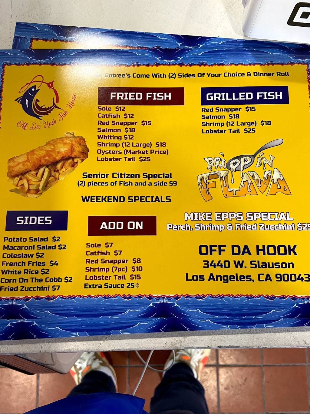 Off Da Hook Fish House | restaurant | 3440 W Slauson Ave, Los Angeles, CA 90043, USA | 3237924662 OR +1 323-792-4662