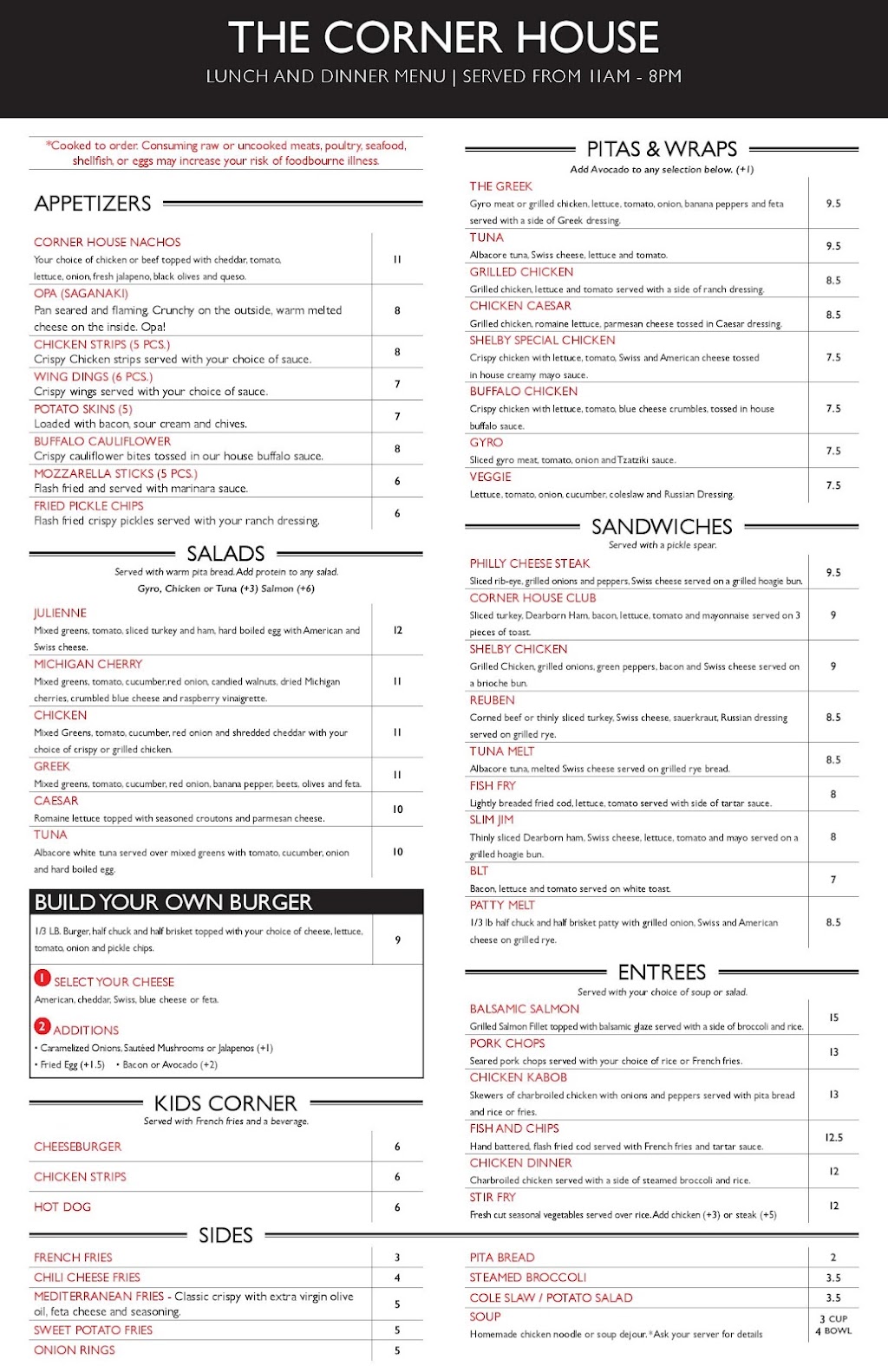 The Corner House | restaurant | 55100 Shelby Rd, Shelby Township, MI 48316, USA | 2484135881 OR +1 248-413-5881