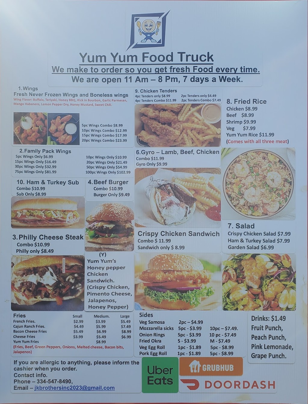 Yum Yum Foods | restaurant | 4684 S Oates St, Dothan, AL 36301, USA | 3345478490 OR +1 334-547-8490