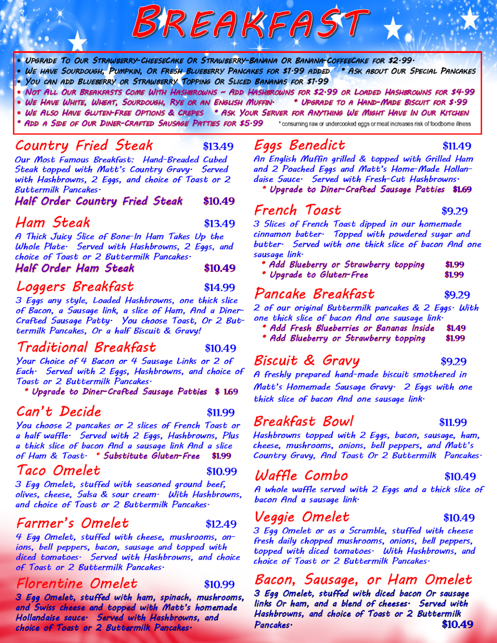 Matt and Mandys Family Diner | restaurant | 1447 N Goerig St, Woodland, WA 98674, USA | 3602253962 OR +1 360-225-3962