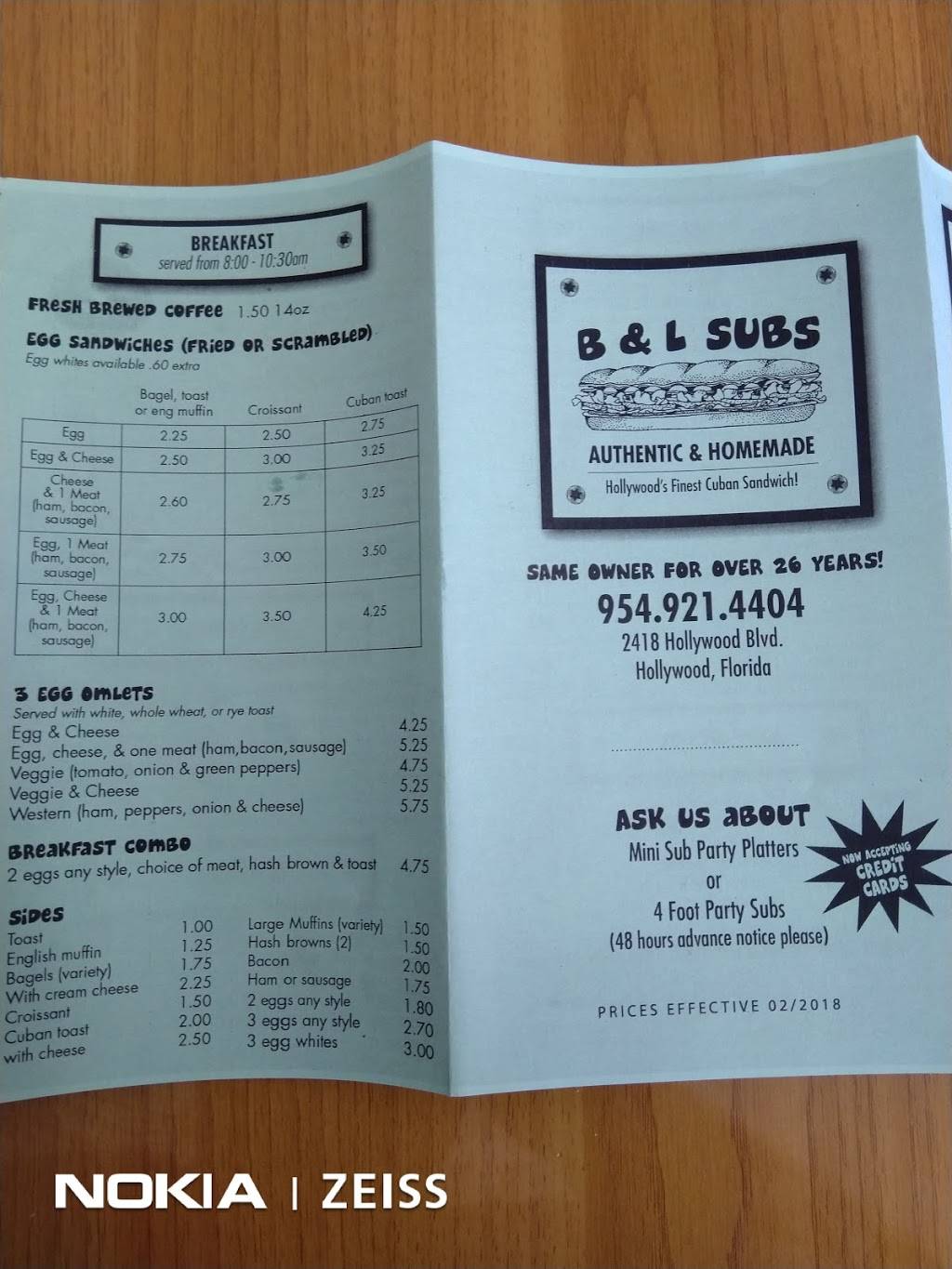 B & L Deli | meal takeaway | 2418 Hollywood Blvd, Hollywood, FL 33020, USA | 9549214404 OR +1 954-921-4404