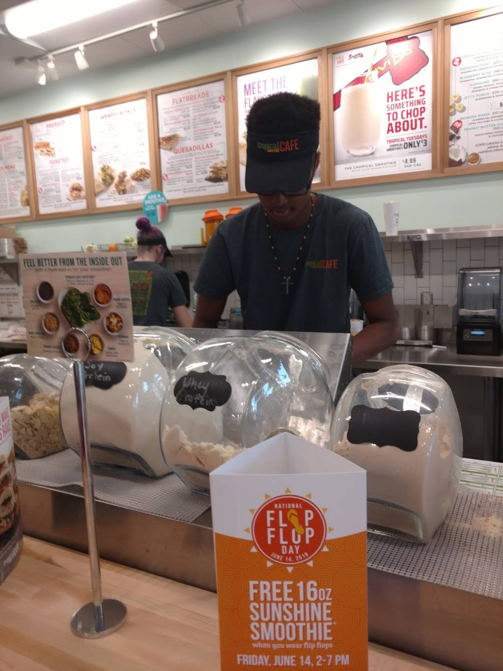 Tropical Smoothie Cafe | restaurant | 2960 Shallowford Rd, Marietta, GA 30066, USA | 6785408289 OR +1 678-540-8289