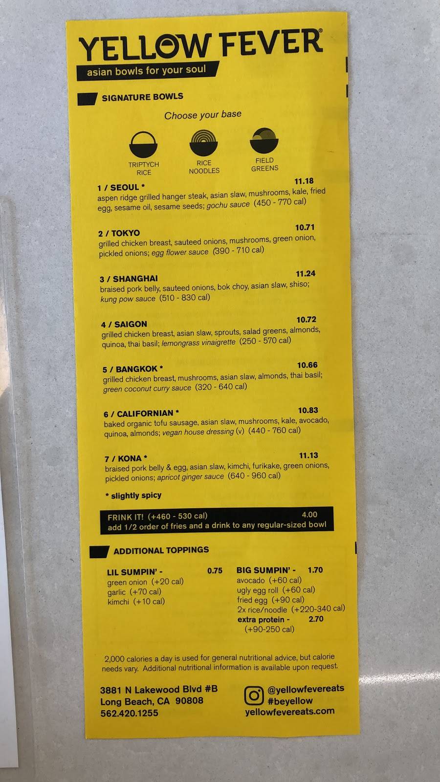 Yellow Fever - Long Beach | restaurant | 3881 N Lakewood Blvd ste b, Long Beach, CA 90808, USA | 5624201255 OR +1 562-420-1255