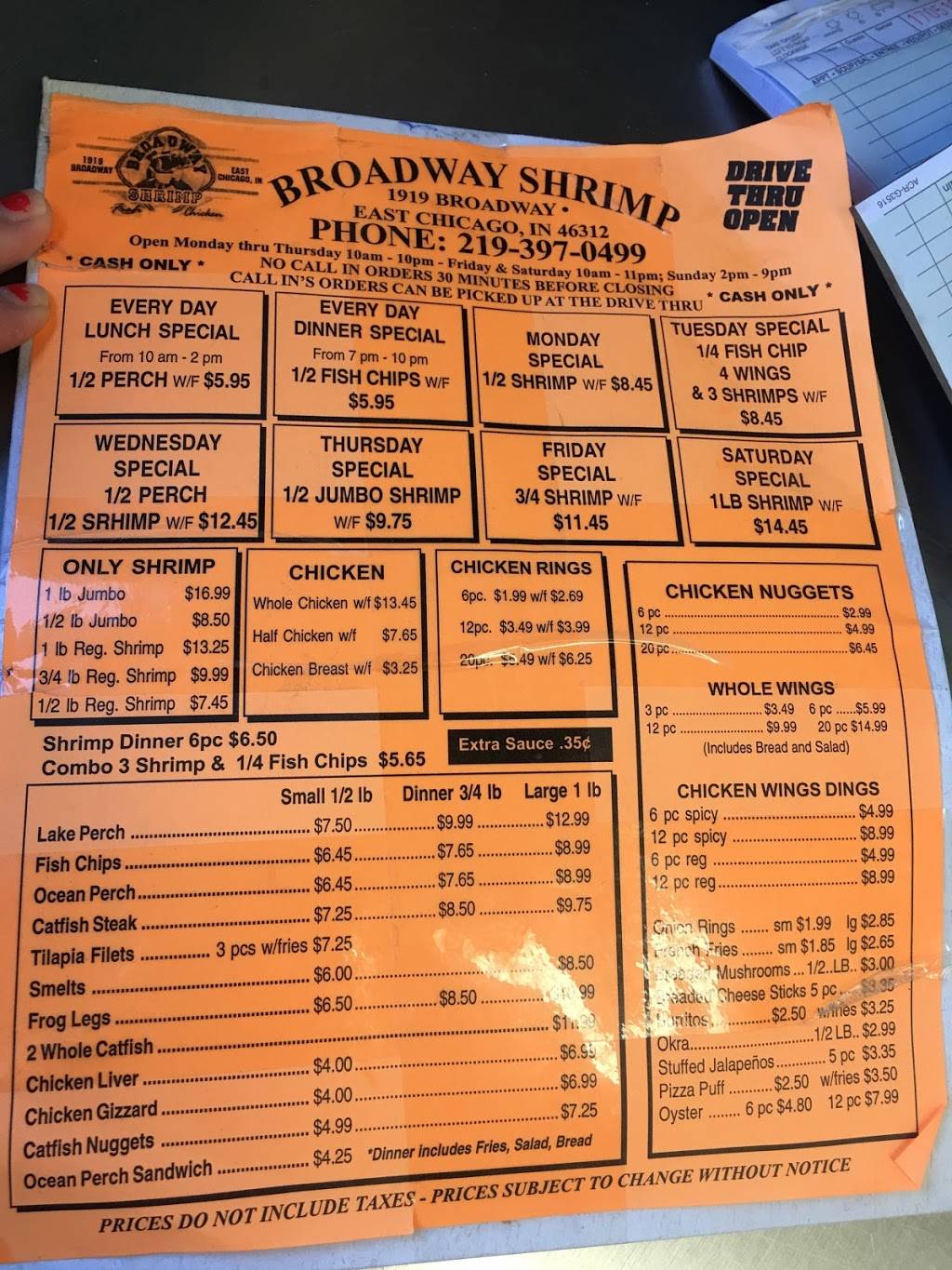 BROADWAY SHRIMP | restaurant | East Chicago, IN 46312, USA | 2193970499 OR +1 219-397-0499