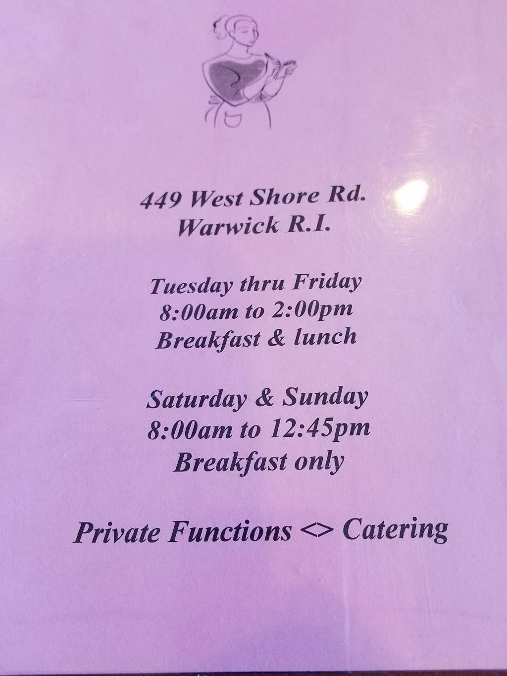 Alices Restaurant | restaurant | 449 W Shore Rd, Warwick, RI 02889, USA | 4017374045 OR +1 401-737-4045