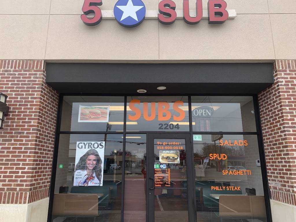 5 STAR SUB | restaurant | 2204 E 61st St, Tulsa, OK 74136, USA | 9186000012 OR +1 918-600-0012