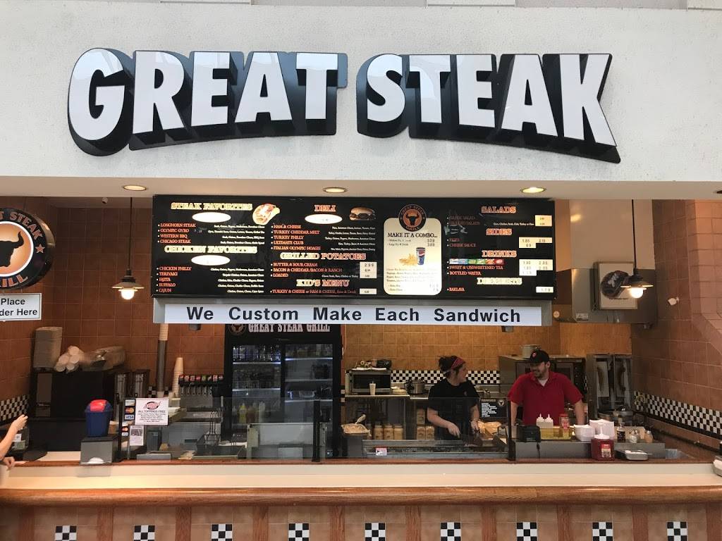 Great Steak Grill | meal takeaway | Grand Central Mall, Vienna, WV 26105, USA | 3044288889 OR +1 304-428-8889
