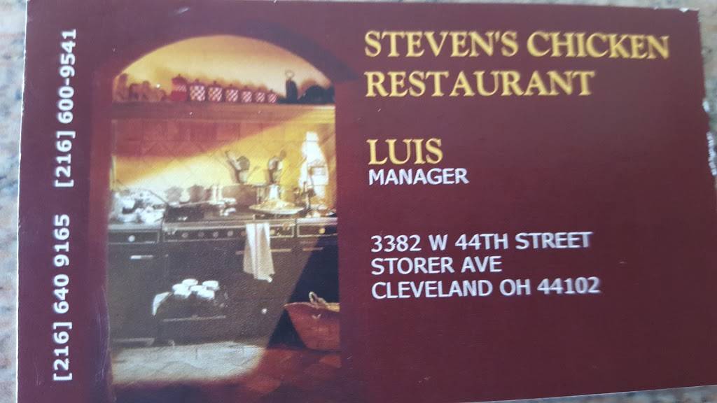 Stevens Chicken Restaurant | restaurant | 3382 W 44th St, Cleveland, OH 44109, USA | 2166409165 OR +1 216-640-9165
