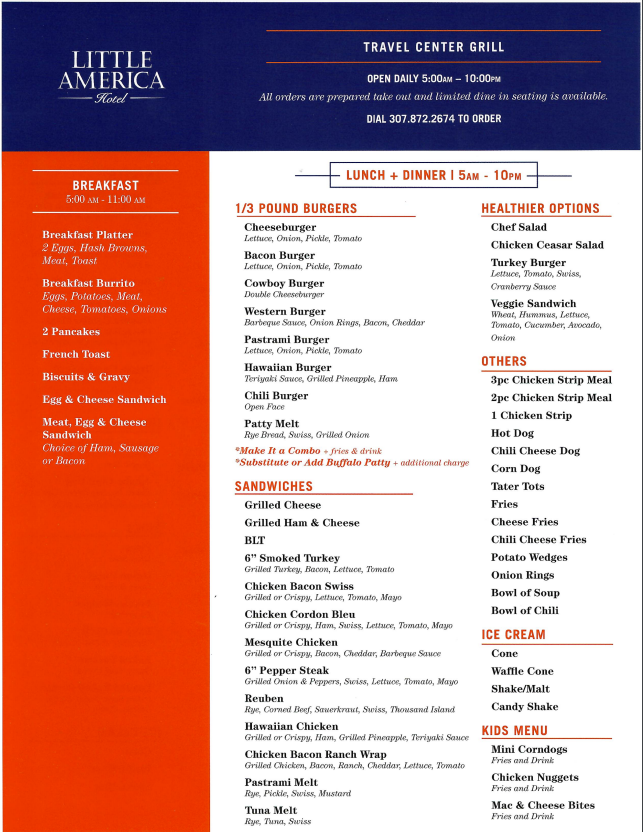 Little America Hotel - Wyoming | restaurant | I-80 Exit 68, 6945 WY-374, Little America, WY 82929, USA | 3078752400 OR +1 307-875-2400