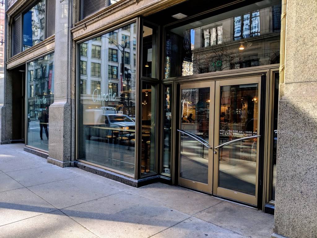 Chipotle Mexican Grill | restaurant | 10 E Jackson Blvd, Chicago, IL 60604, USA | 3125660308 OR +1 312-566-0308