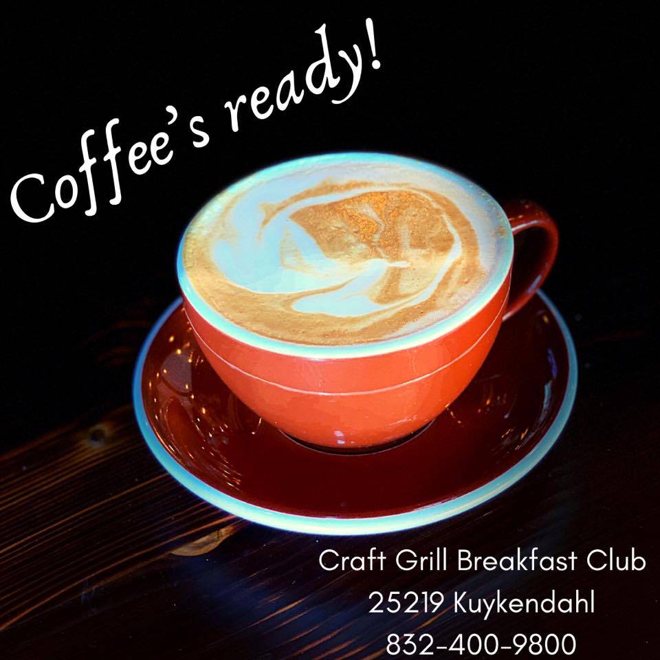 Craft Grill Breakfast Club | restaurant | 25219 Kuykendahl Rd Suite G150, Tomball, TX 77375, USA | 8324009800 OR +1 832-400-9800