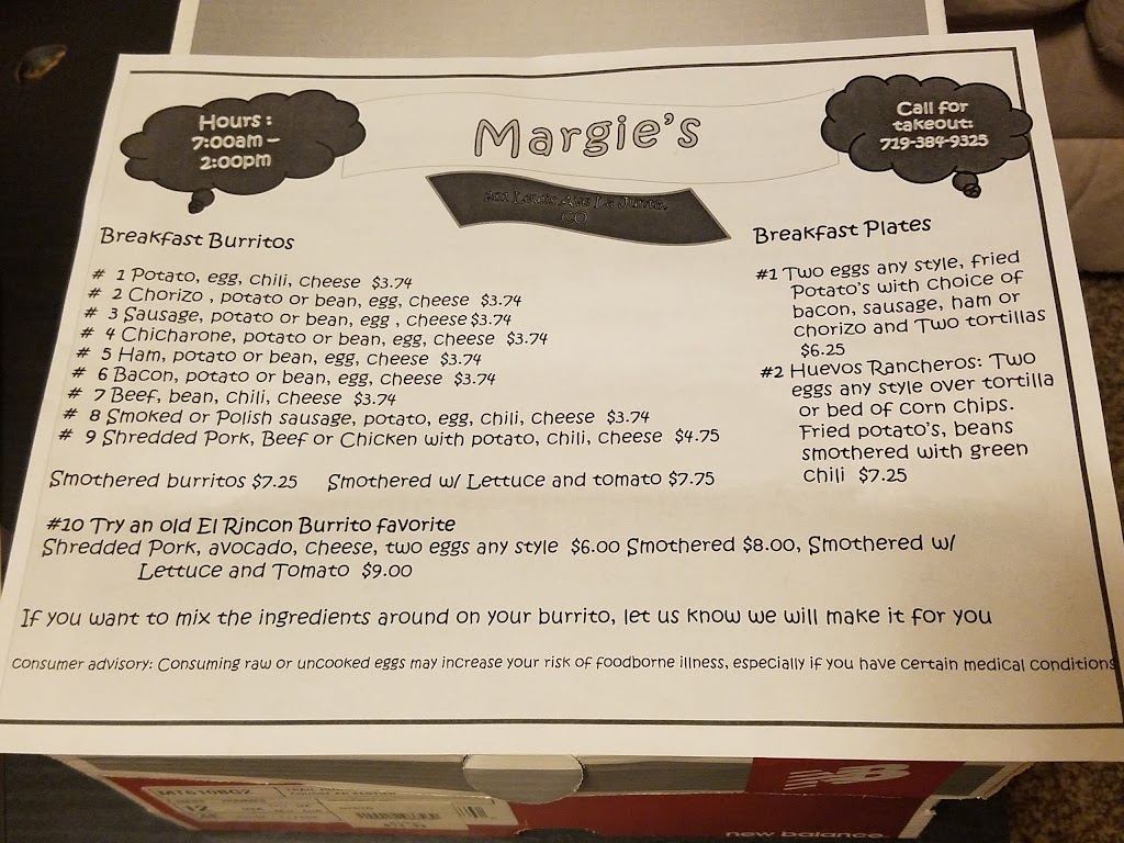 Margies | restaurant | 201 Lewis Ave, La Junta, CO 81050, USA | 7193849325 OR +1 719-384-9325