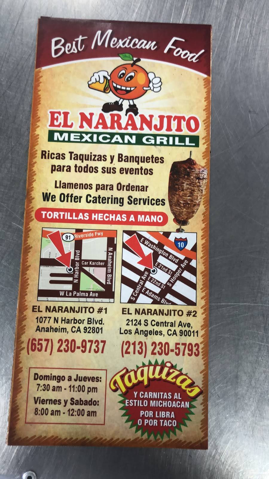 El Narajito Mexican Grill #2 | restaurant | 2124 S Central Ave, Los Angeles, CA 90011, USA | 2139735793 OR +1 213-973-5793