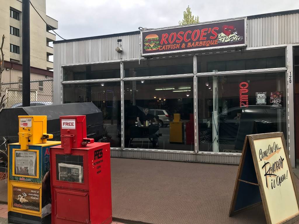 Roscoes Catfish and Barbeque | restaurant | 120 E 6th Ave, Anchorage, AK 99501, USA | 9072798961 OR +1 907-279-8961
