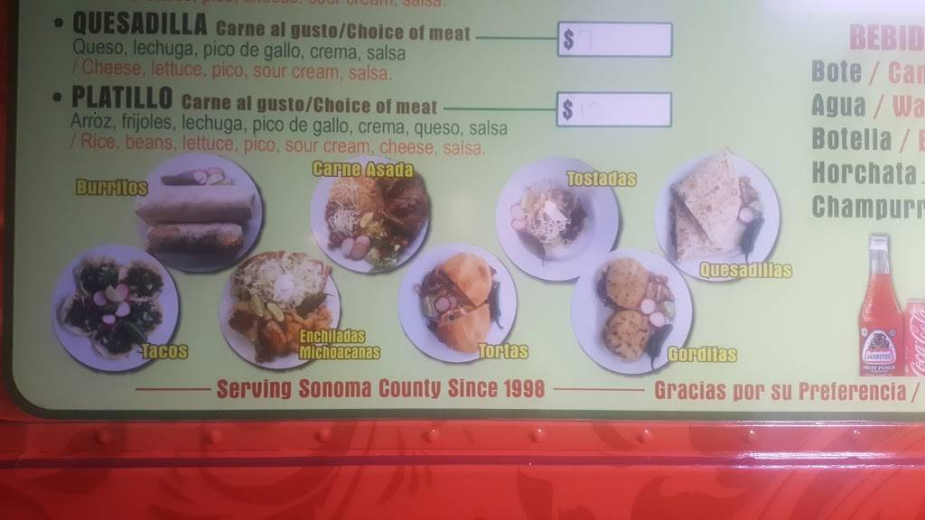 La Bamba Taco Truck | restaurant | 18155 Sonoma Hwy, Sonoma, CA 95476, USA | 7073221070 OR +1 707-322-1070