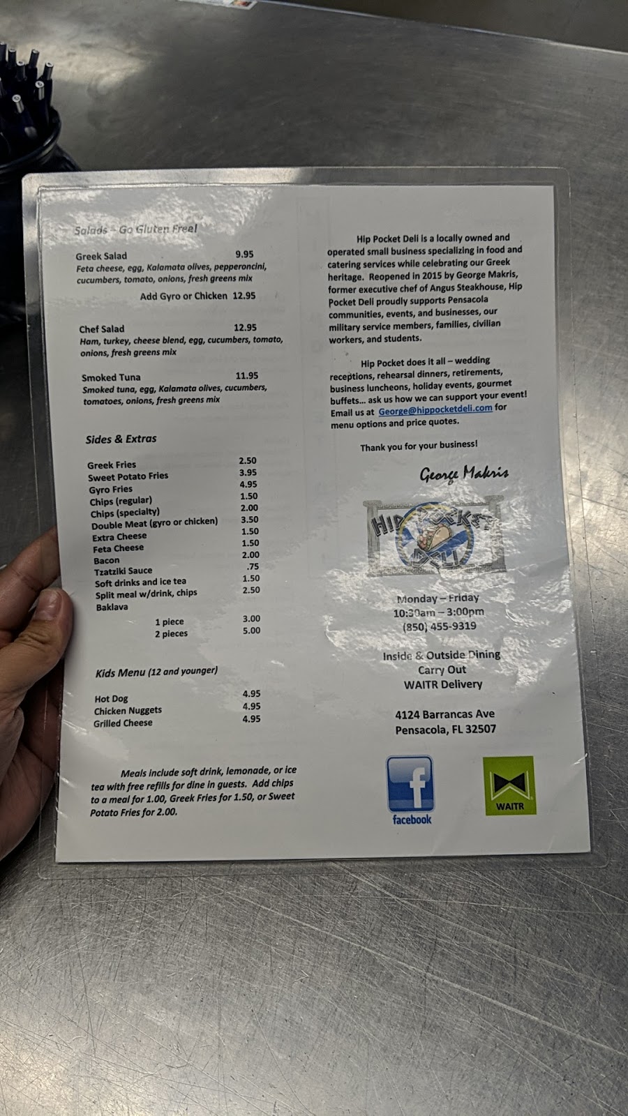 Hip Pocket Deli | meal takeaway | 4124 Barrancas Ave, Pensacola, FL 32507, USA | 8504559319 OR +1 850-455-9319