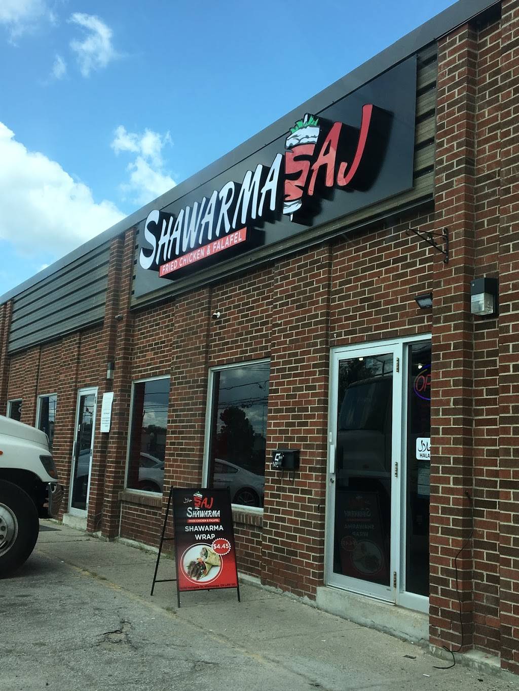 Shawarma SAJ | restaurant | 5030 Maingate Dr unit 5, Mississauga, ON L4W 1X5, Canada | 6475291421 OR +1 647-529-1421