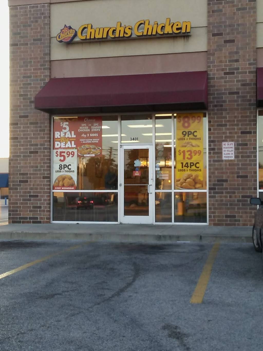 Churchs Chicken | restaurant | 3401 Nameoki Rd, Granite City, IL 62040, USA | 6182193481 OR +1 618-219-3481