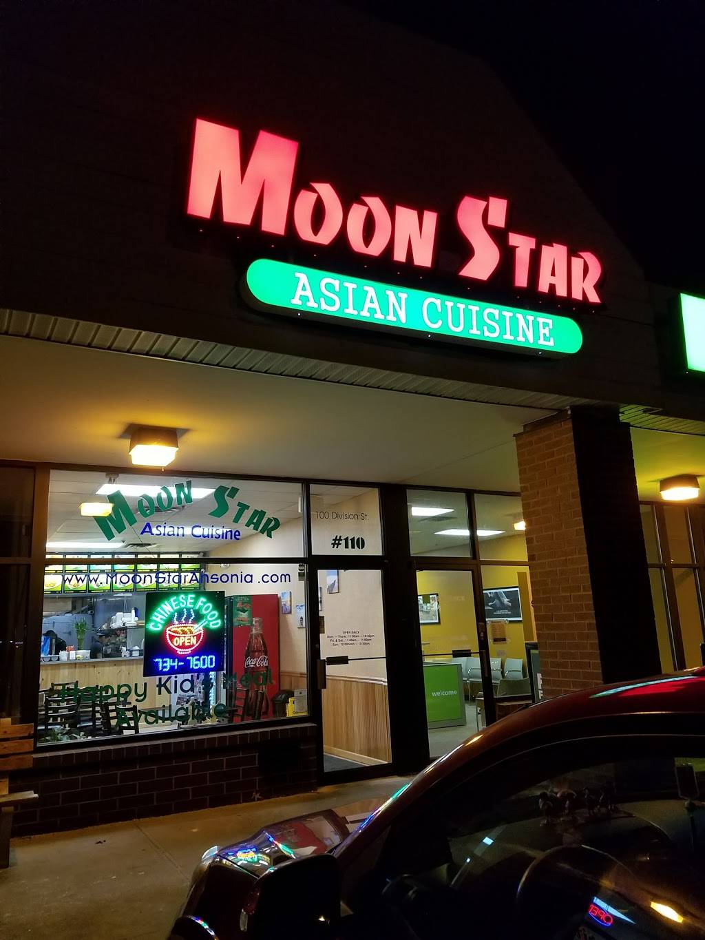 Moon Star Restaurant | restaurant | 100 Division St #110, Ansonia, CT 06401, USA | 2037347600 OR +1 203-734-7600