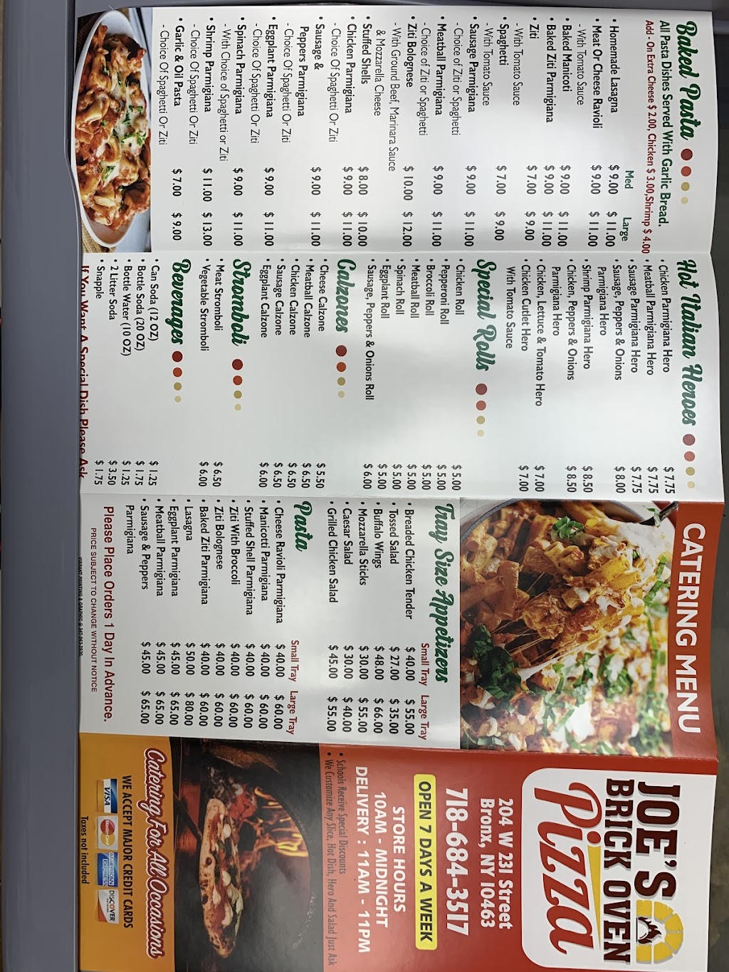 Joes Brick Oven Pizza | restaurant | 204 W 231st St, Bronx, NY 10463, USA | 7186843517 OR +1 718-684-3517