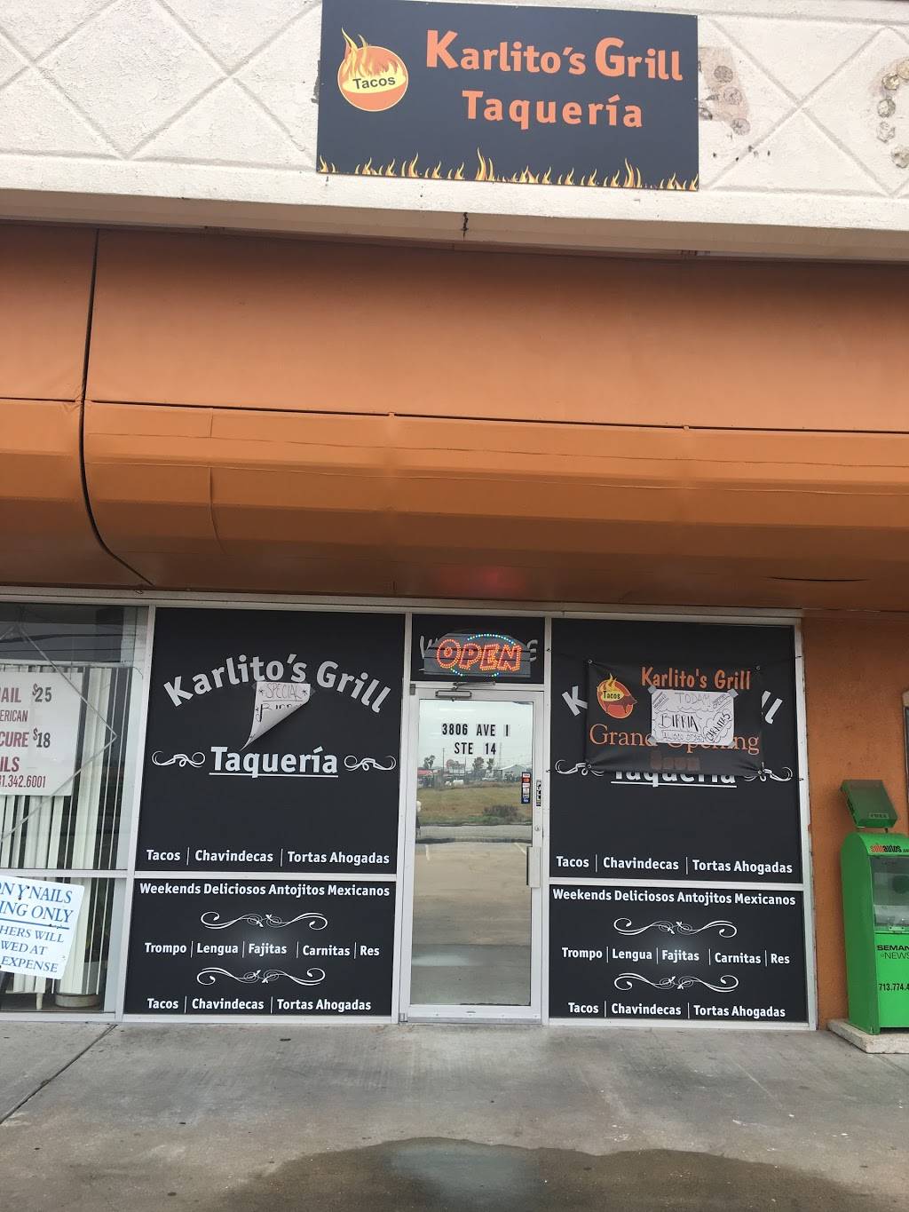 Karlito’s Grill Taquería | restaurant | 3806 Avenue I Suite 14, Rosenberg, TX 77471, USA | 8325353337 OR +1 832-535-3337