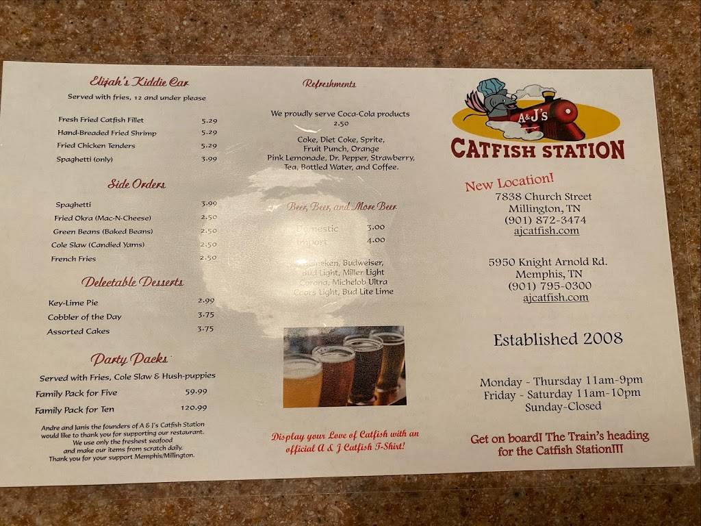 A&Js Catfish Station Millington | restaurant | 7838 Church St, Millington, TN 38053, USA | 9018723474 OR +1 901-872-3474