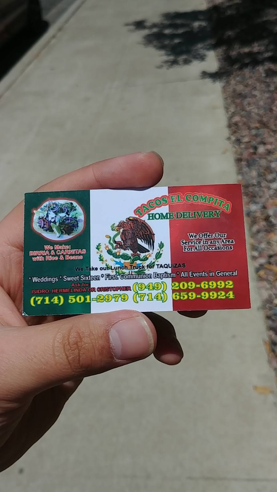 Tacos El Compita | restaurant | Costa Mesa, CA 92626, USA | 7146599924 OR +1 714-659-9924