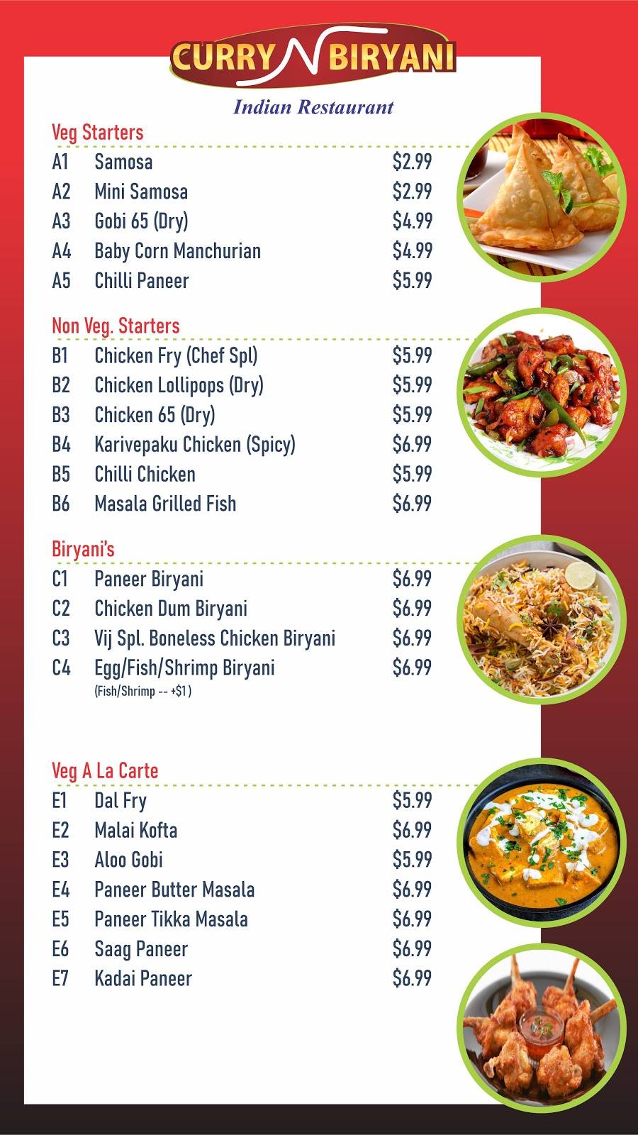 Curry N Biryani Indian Cuisine | restaurant | 4350 Main St Suite 160, Frisco, TX 75033, USA | 4698884395 OR +1 469-888-4395