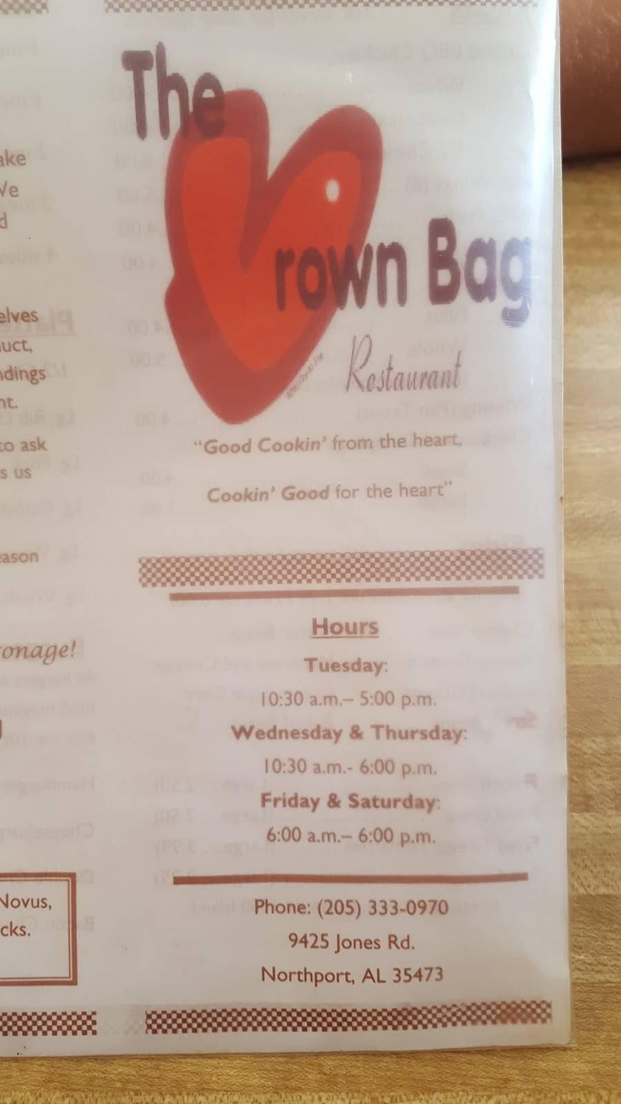 Brown Bag | restaurant | 9425 Jones Rd, Northport, AL 35473, USA | 2053330970 OR +1 205-333-0970