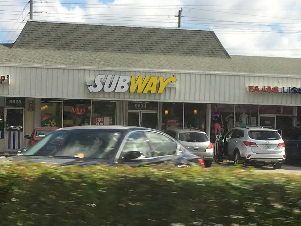 Subway | restaurant | 9630 Coral Way, Miami, FL 33165, USA | 7863605229 OR +1 786-360-5229