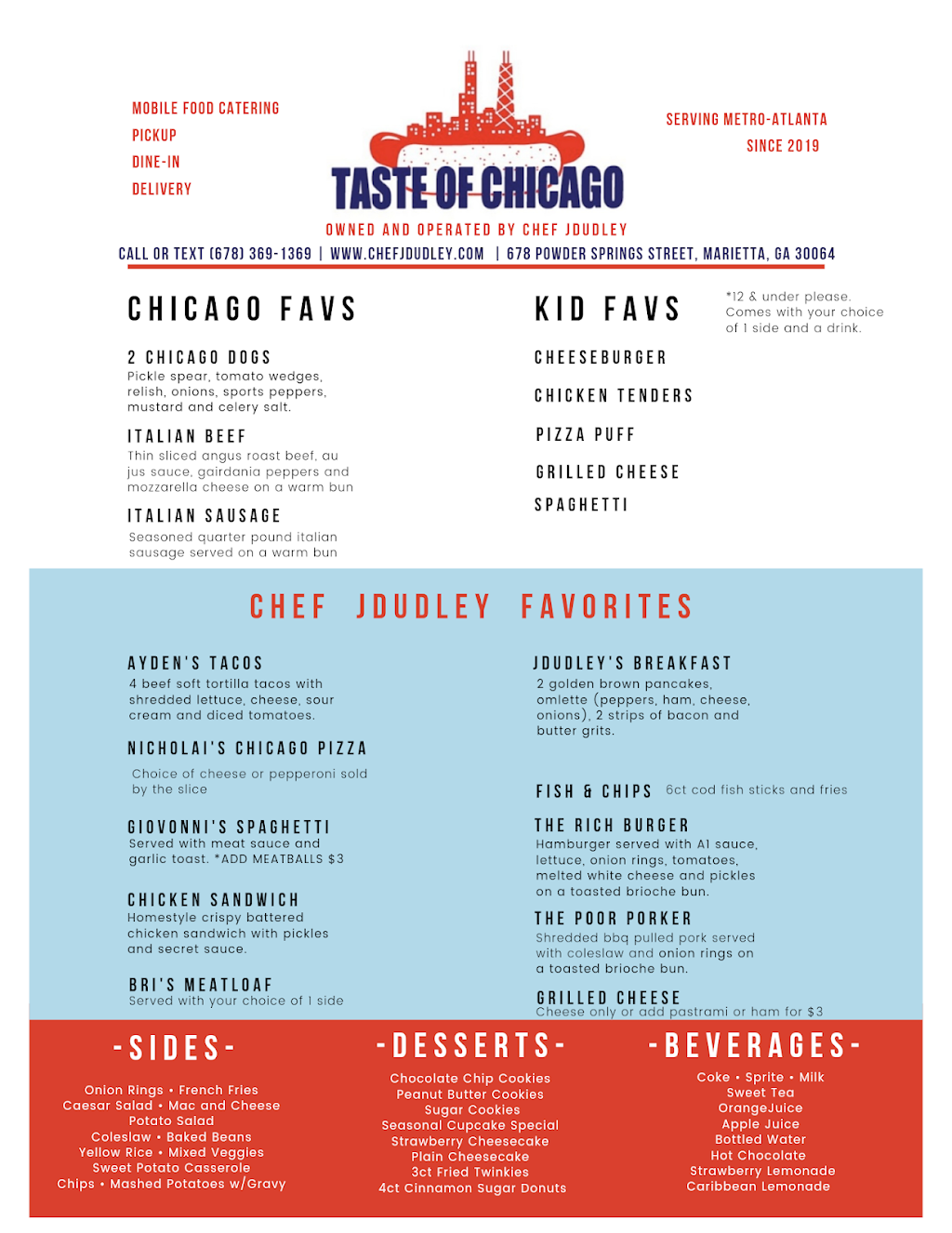 Chef JDudley | restaurant | 678 Powder Springs St, Marietta, GA 30064, USA | 6783691369 OR +1 678-369-1369