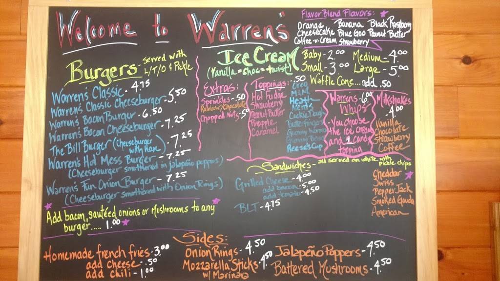 Warrens Ice Cream | restaurant | 2 Spier Falls Rd, Greenfield Center, NY 12833, USA | 5188935076 OR +1 518-893-5076