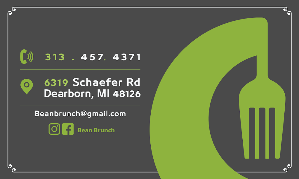 Bean Brunch | restaurant | 6319 Schaefer Rd, Dearborn, MI 48126, USA | 3134574371 OR +1 313-457-4371